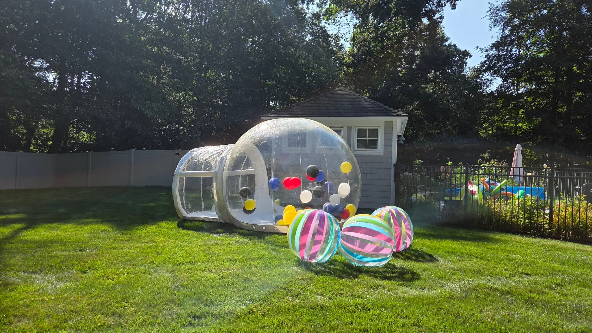 Bubble house at an event